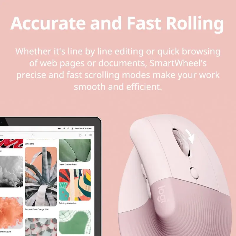 Vertical Wireless Mouse | Silent Click | Bluetooth & USB Connectivity for Wrist Comfort - Thumbnail 3