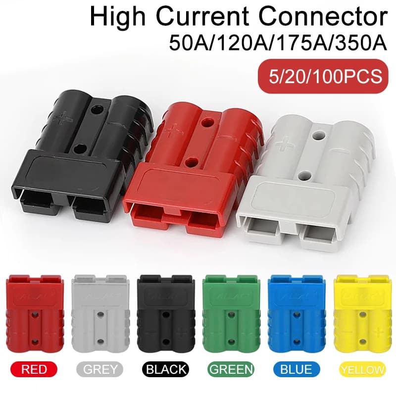 Heavy-Duty Anderson Connectors | High-Current 50A-350A Plugs | Silver-Plated Copper Contacts - Thumbnail 2