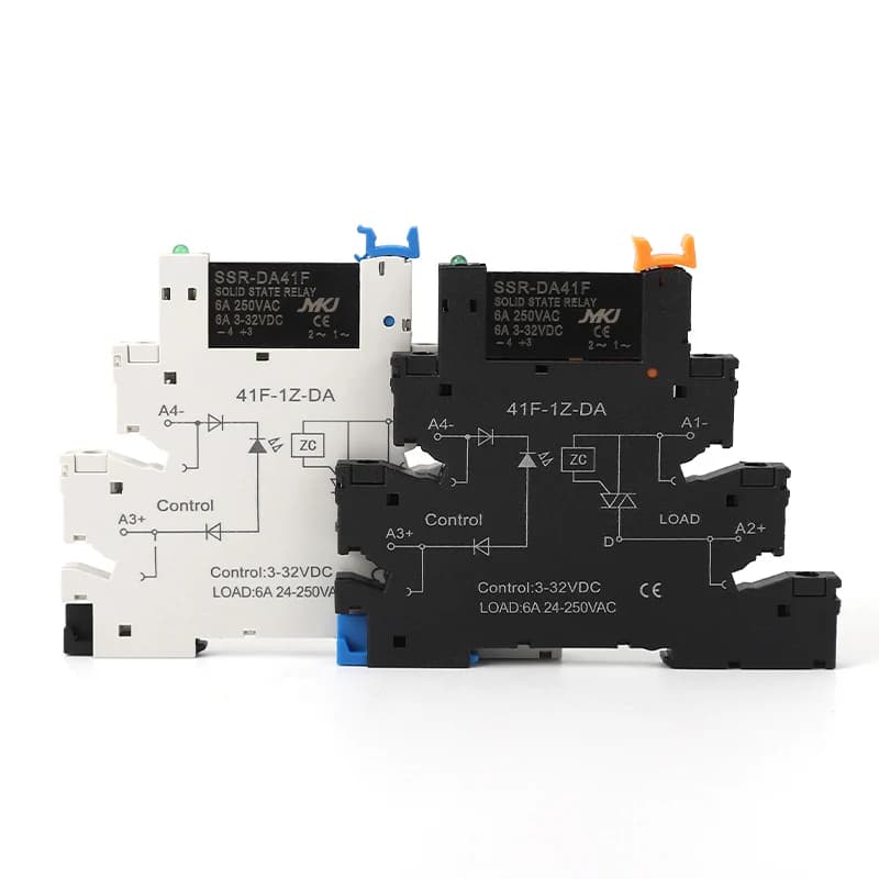 DC control AC 6A slim interface solid state relay module din ssr slim relay DC control DC 41F-1Z-C2 ssr relay din rail - Thumbnail 6