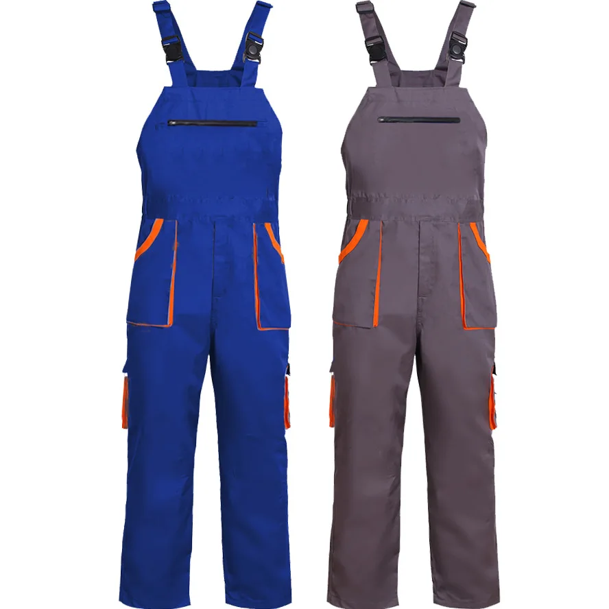 Bib Overalls | Sleeveless Jumpsuit with Multi-Pockets | Plus Size Protective Coveralls - Thumbnail 3
