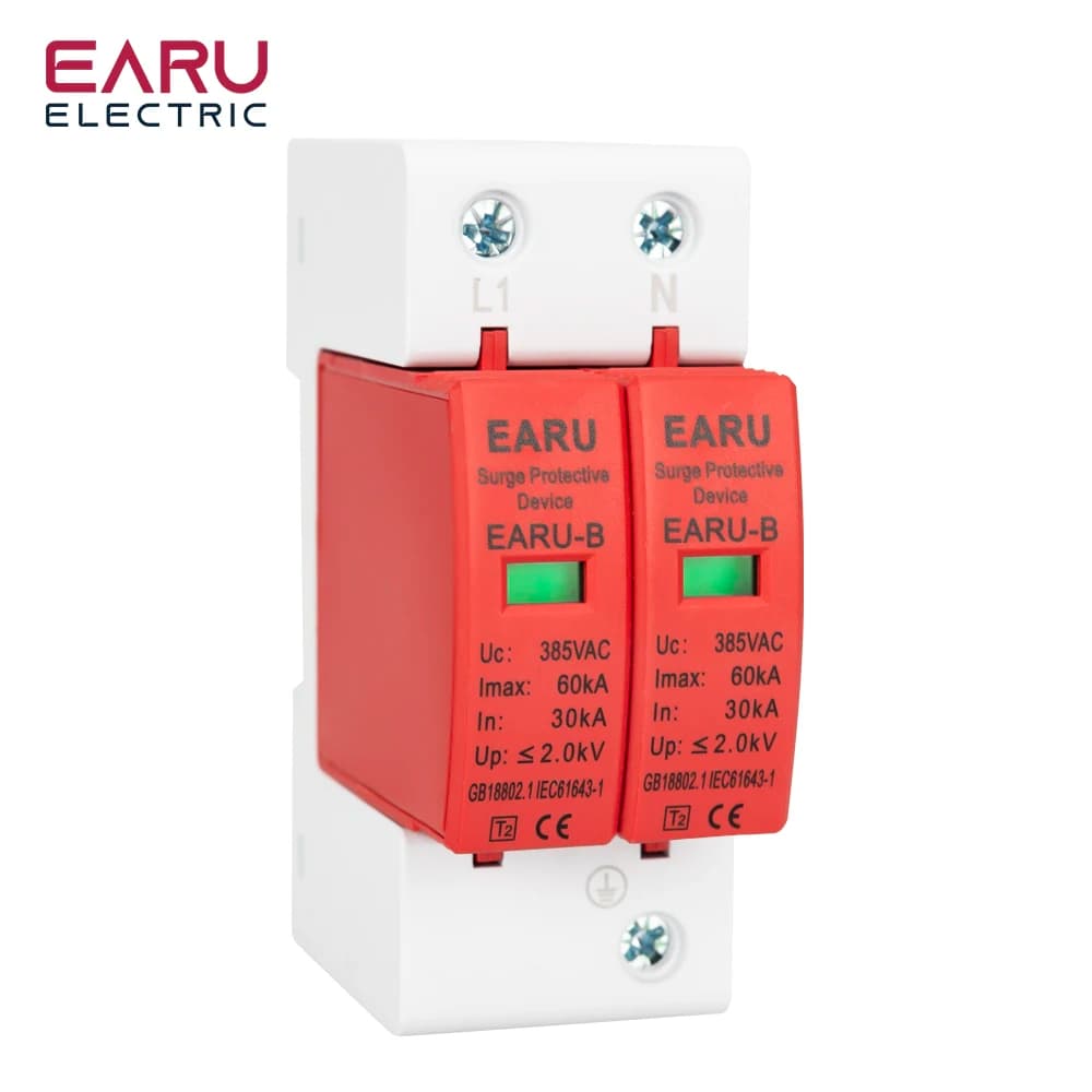 Surge Protector | 385V AC | 40kA Lightning Protection | 1P-4P for Home & Building Safety - Thumbnail 4