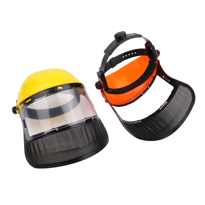 Safety Helmet | Full Face Mesh Mask Protection | Brush Cutter & Logging Work Gear - Thumbnail 4