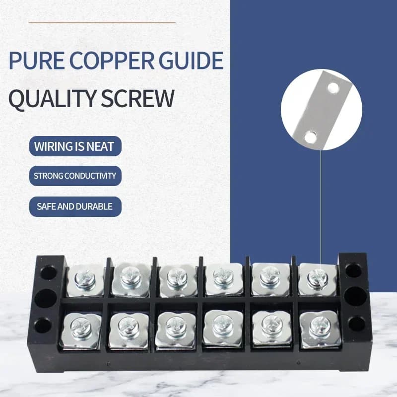 Screw Terminal Block | 15A-45A, 600V Dual Row | TB Series 3-12 Pin Connector - Thumbnail 6