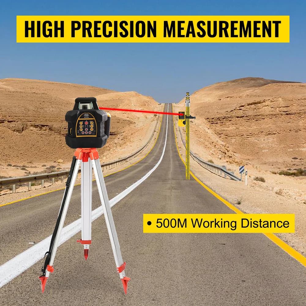Laser Level | Red Beam Self-Leveling | Drop-Resistant with Receiver - Thumbnail 4