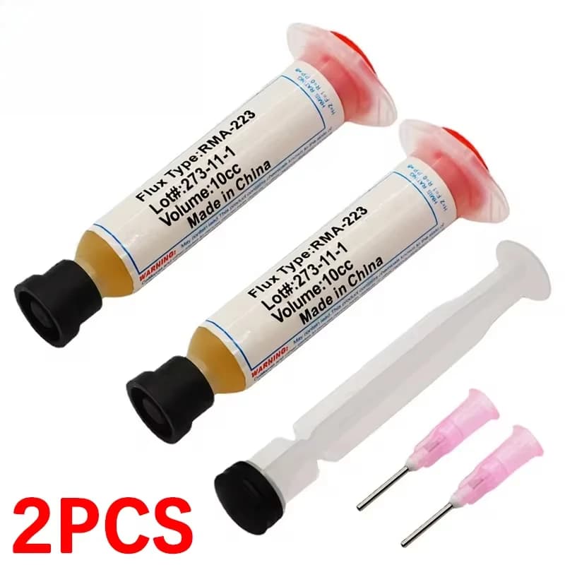 RMA-223 No-Clean Solder Paste | 10cc Syringe | Precision SMD & BGA Repair Flux - Thumbnail 2