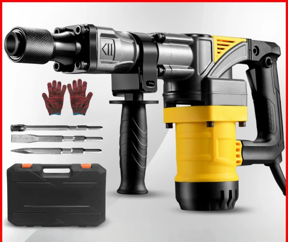 Heavy-Duty Demolition Hammer | 110V/220V Industrial-Grade Concrete Breaker - Thumbnail 4