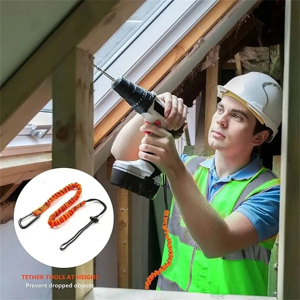Safety Lanyard with Carabiner | Anti-Fall Tether for Climbing & Aerial Work - Thumbnail 3