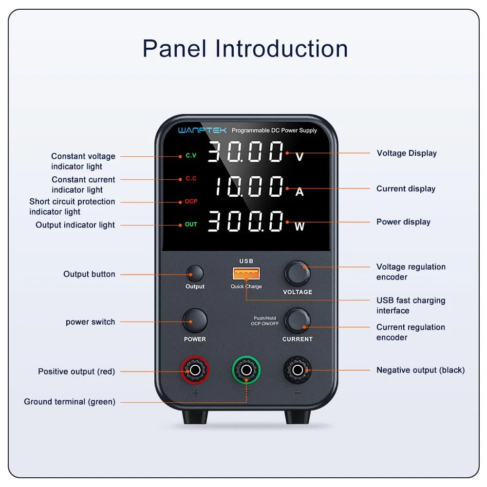 Lab Power Supply | Adjustable 30V/60V/120V DC | Precision Voltage & Current Control - Thumbnail 5