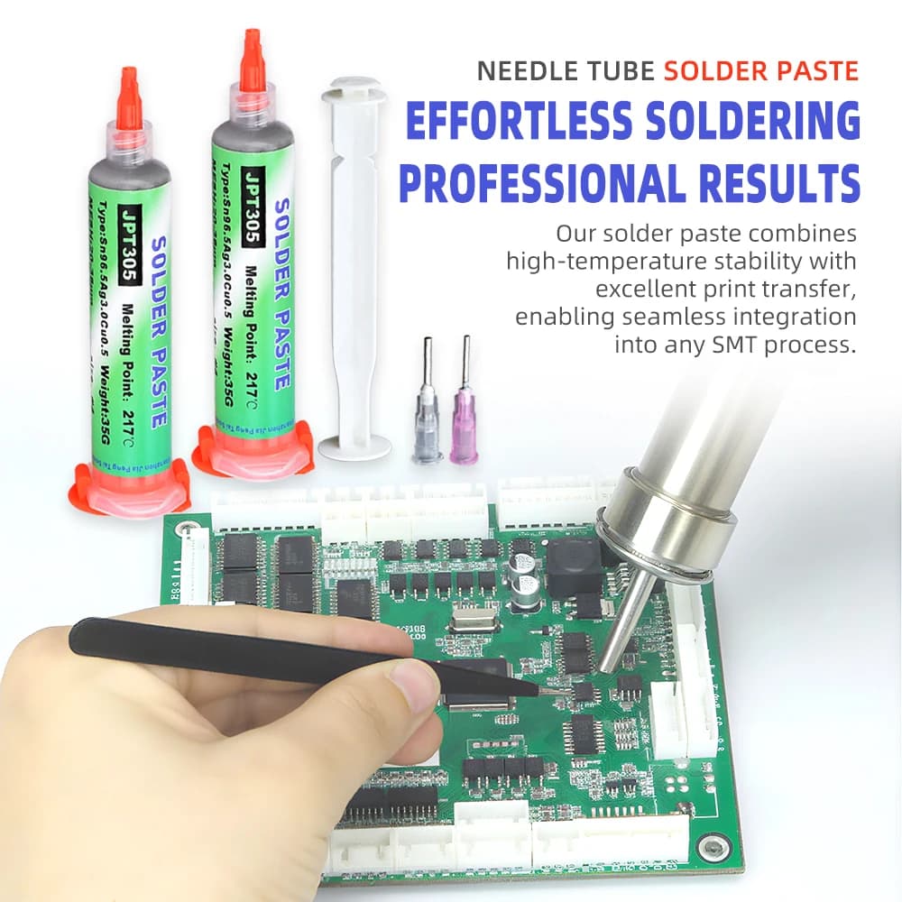 Lead Free  Solder Paste Needle Tube for PCB/BGA/SMD Soldering  USB Socket Repair  Tin Welding Solder Paste 20-38um - Thumbnail 5