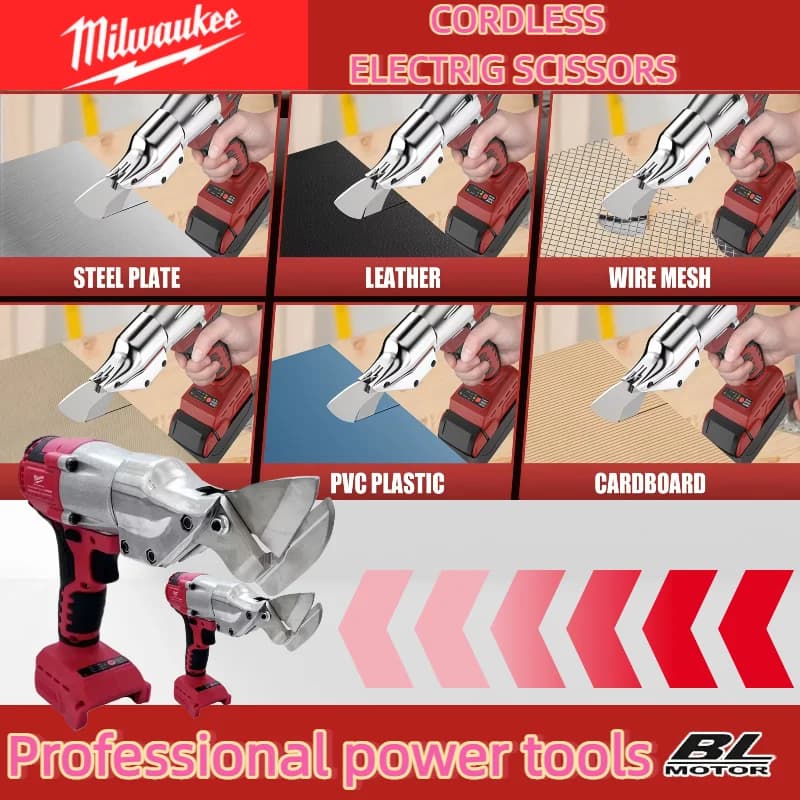 Milwaukee Cordless Metal Shear | 400W Brushless Motor | 2-Speed Variable Cutting with LED Light - Thumbnail 2