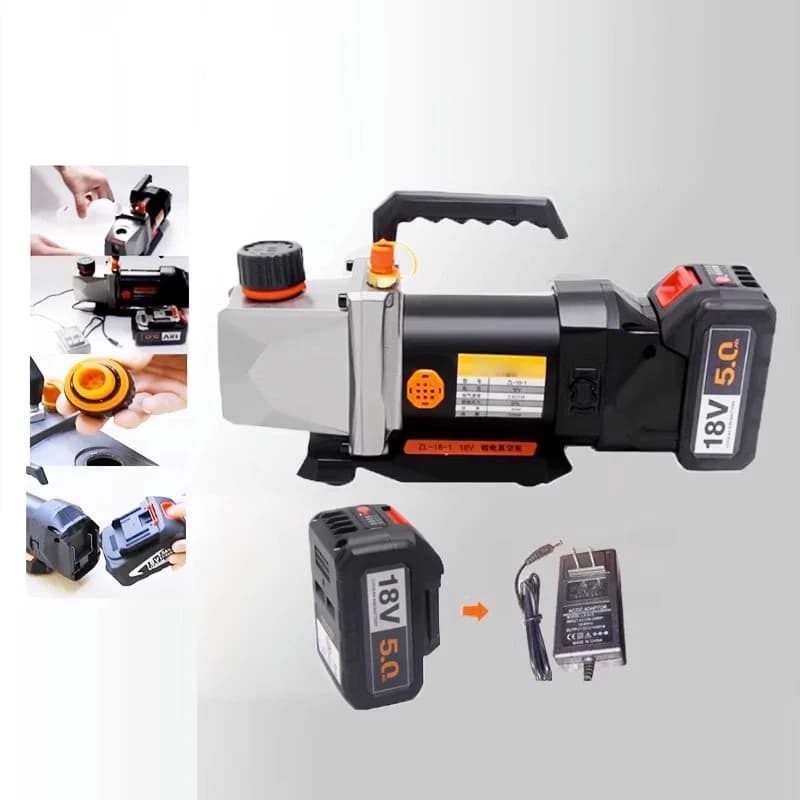 18V Cordless Vacuum Pump | Wireless Refrigerant Charging | HVAC Professional Tool - Thumbnail 5