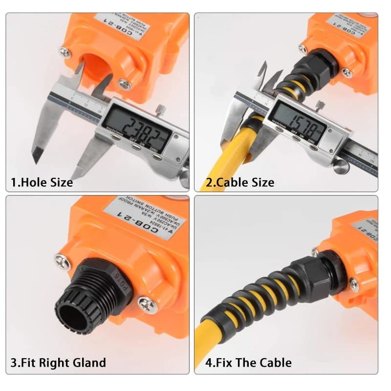 Waterproof Cable Glands | PG7 to PG21 Sizes | Nylon PA66 Strain Relief Connectors - Thumbnail 3