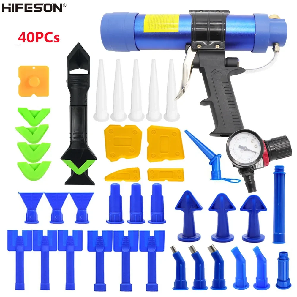 Pneumatic Caulking Gun | 310ml Cartridge Dispenser | High-Precision Sealant Applicator - Thumbnail 2
