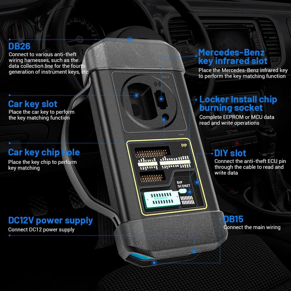Automotive Key Programmer | X-PROG3 Immobilizer Tool | ECU Coding & Diagnostics - Thumbnail 3