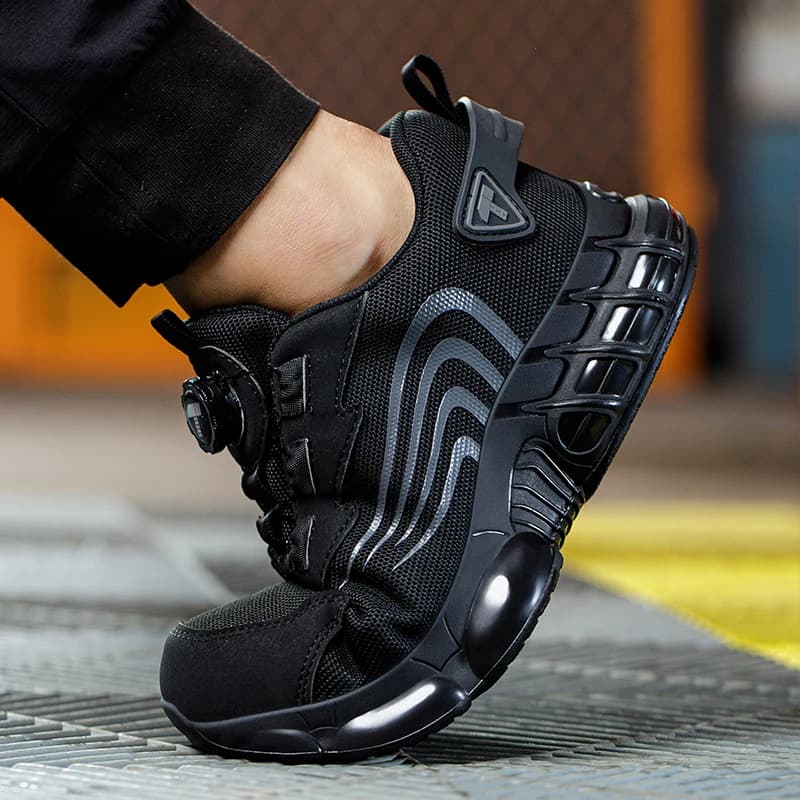 Button Safety Shoes | Anti-Impact Work Footwear | Fashionable Men's Protective Sports Shoes - Thumbnail 7