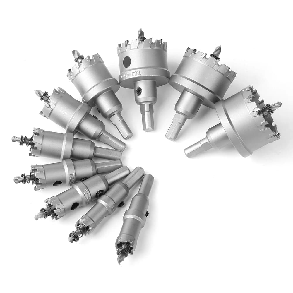TCT Hole Saw Set | Carbide-Tipped for Stainless Steel & Metal | 12-150mm Drill Bits - Thumbnail 4