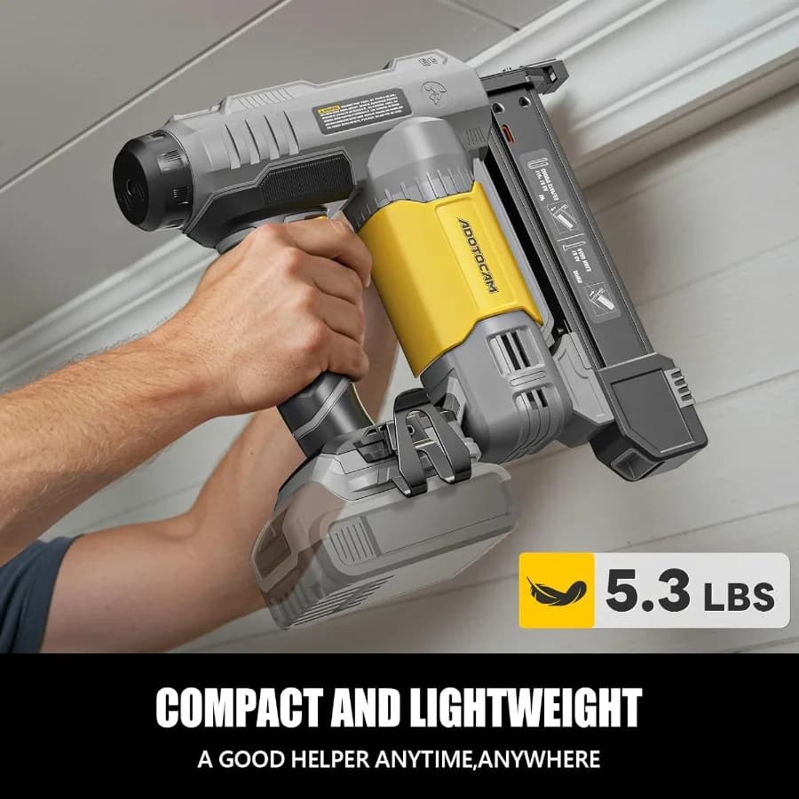 Brad Nailer & Stapler | 18 Gauge 2-in-1 Battery Powered | Includes 2.0Ah Battery & 1000 Fasteners - Thumbnail 4