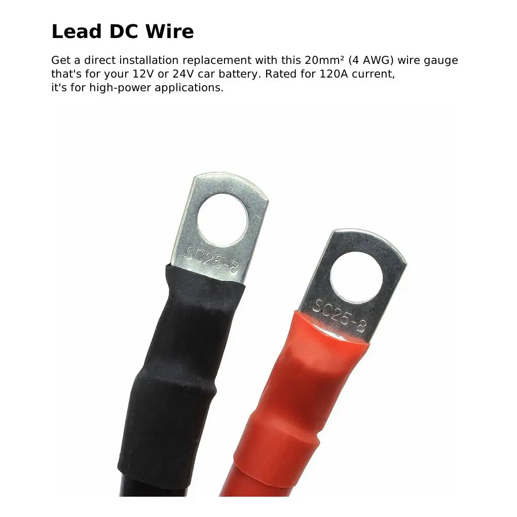 4 AWG Battery Cable Kit | Tinned Copper Inverter & Solar Wire | 30CM - Thumbnail 4