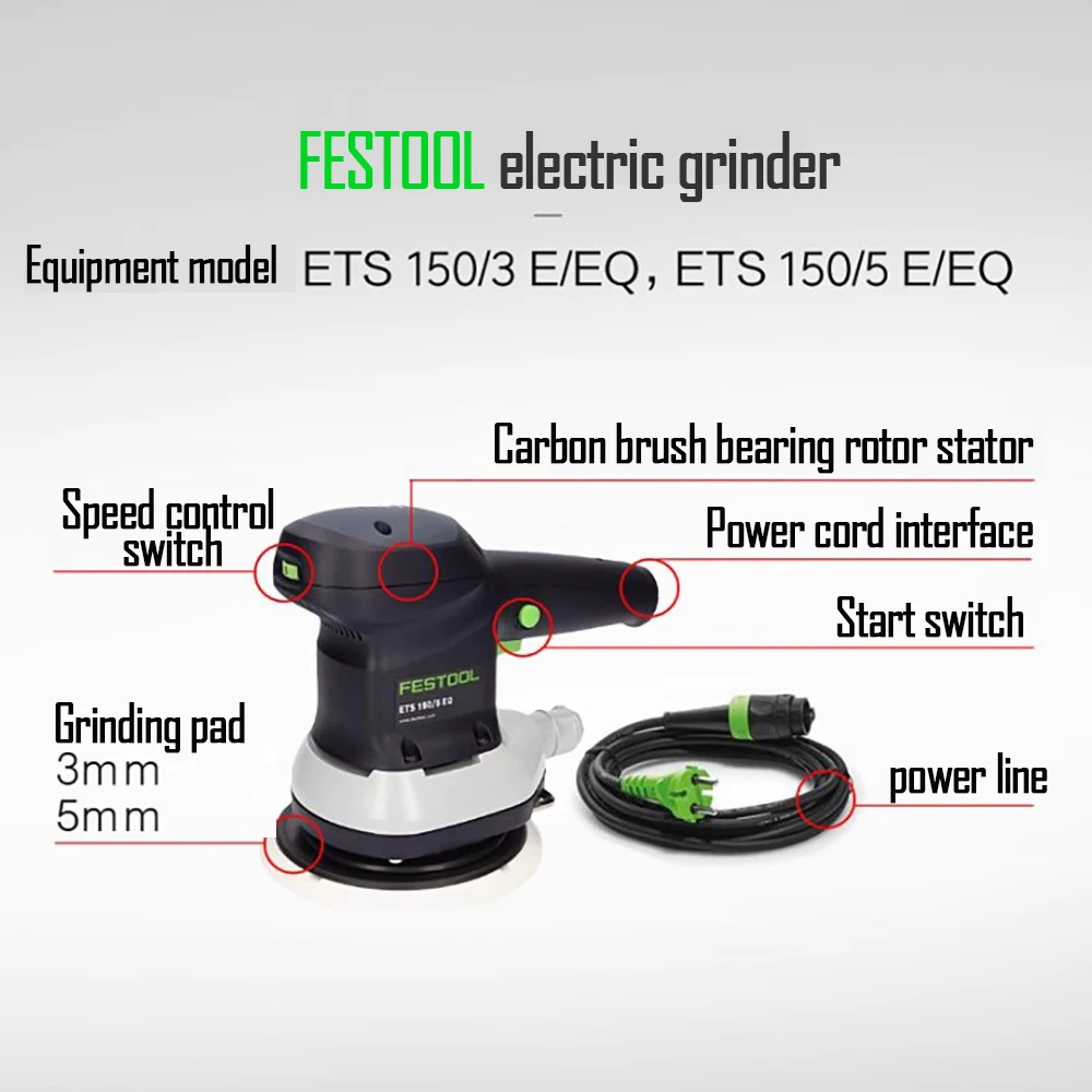 150/3 Carbon Brush & Rotor | Festool 576074 Parts | Electric Vibration Machine Repair - Thumbnail 5