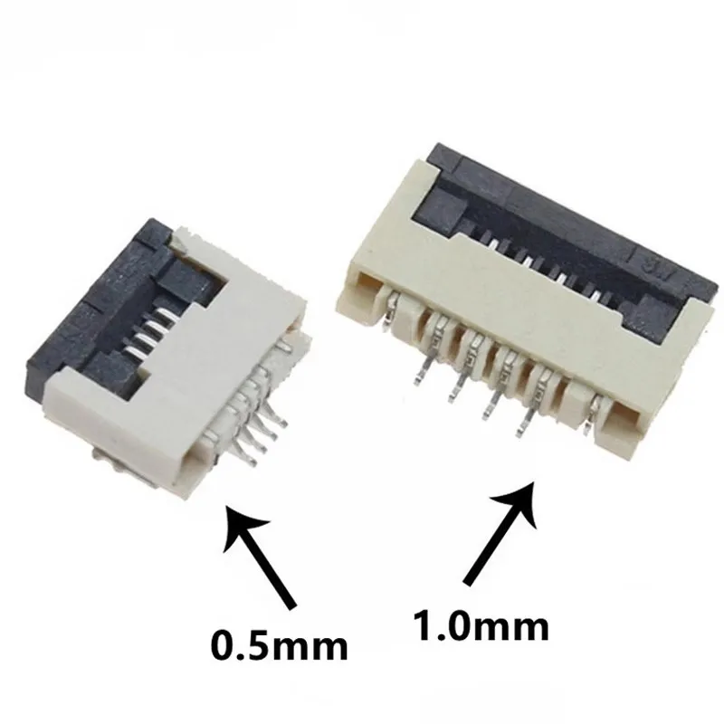 FPC/FFC Connector Set | 0.5mm & 1.0mm Pitch | Flip-Lock Socket for Flat Ribbon Cable - Thumbnail 7