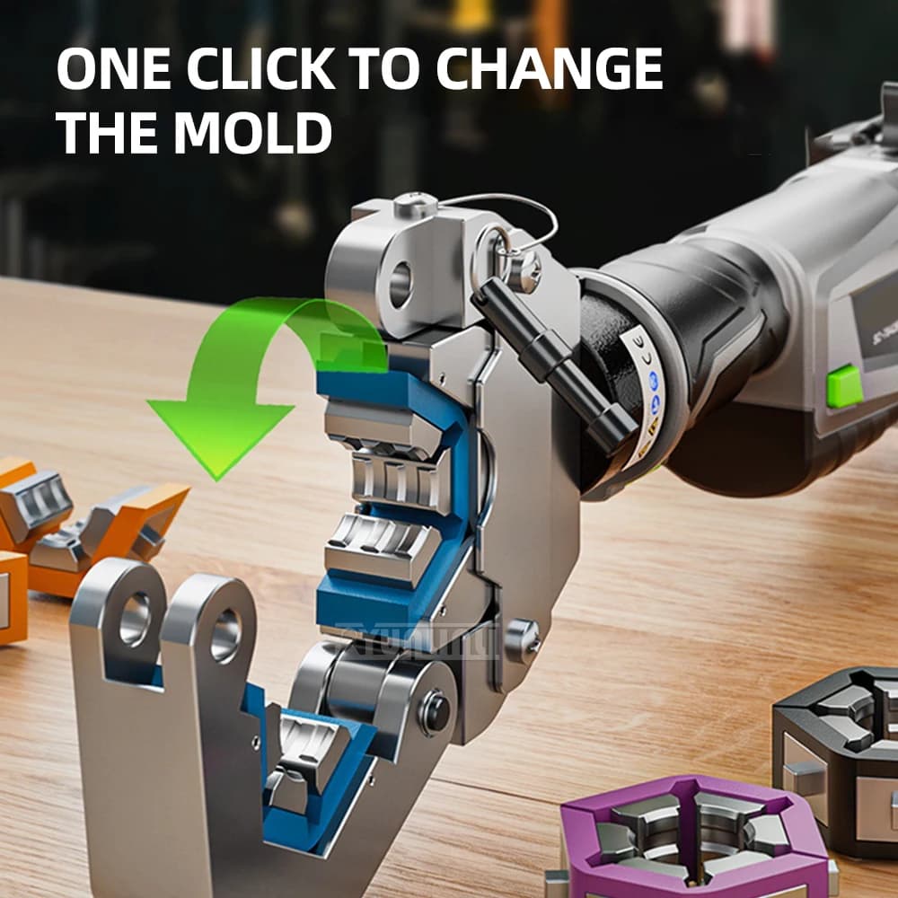 Hydraulic Hose Crimping Tool | Rechargeable Electric Crimper for AC & Refrigeration Repair - Thumbnail 3
