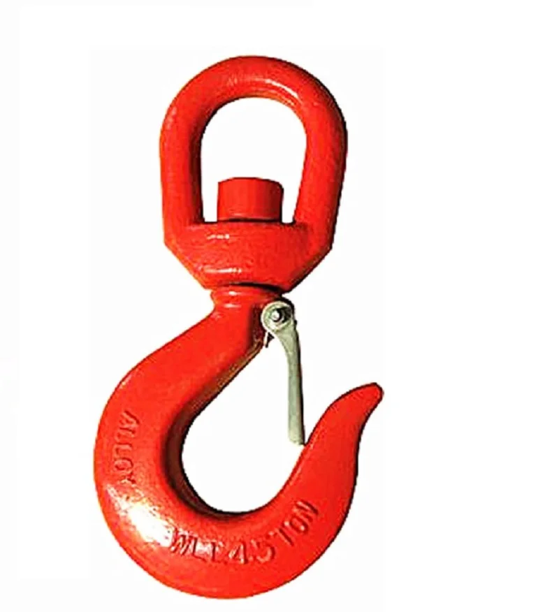 1.12T-3Ton 322 swivel sling hook with latch industrial grade lifting rigging hardware forged alloy steel hoist crane winch chain - Thumbnail 2