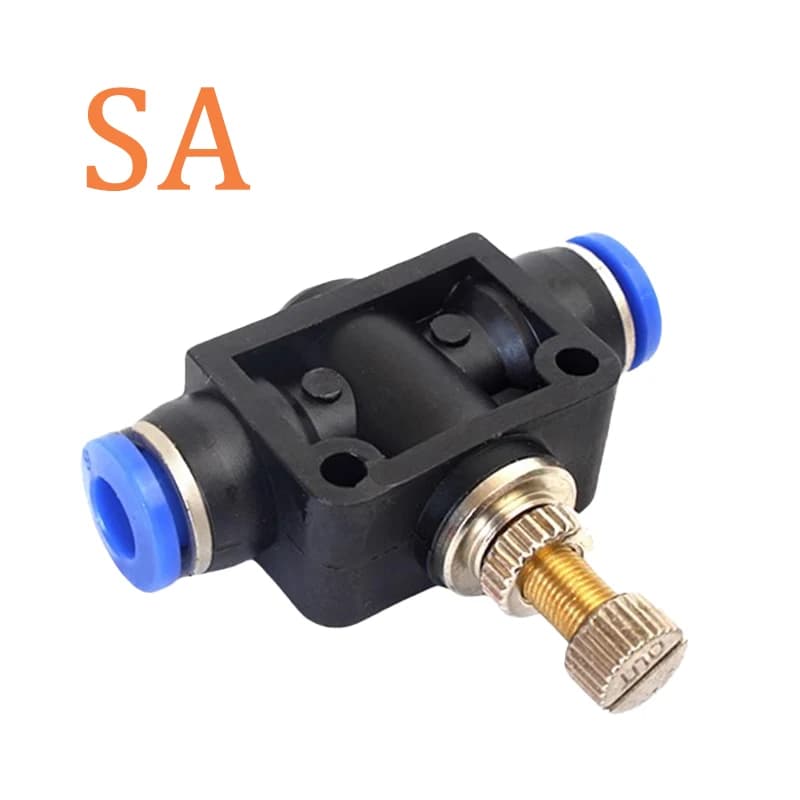 Pneumatic Quick-Connect Fittings Kit | 5-Piece Set | 4mm to 16mm for PE/PU Air Hose - Thumbnail 2