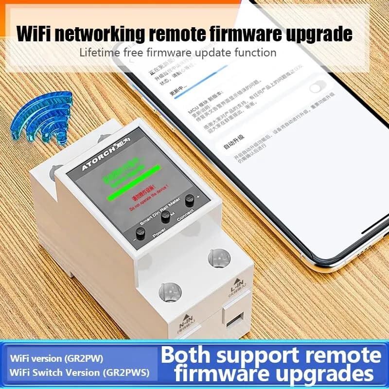 Smart WiFi Energy Monitor | 100A AC Power Meter | Real-Time Voltage & Current Display | GR2PW - Thumbnail 5
