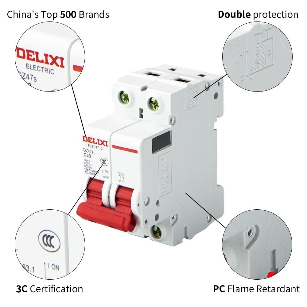 Miniature Circuit Breaker | DZ47s Series | 6A-125A C-Curve | 230/400V Overload Protection - Thumbnail 2