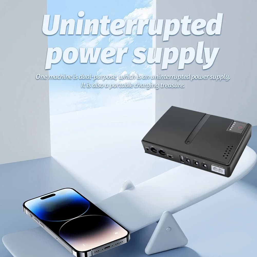 Compact UPS Battery Backup | Uninterruptible Power Supply for Router & Security Camera | 5V/9V/12V - Thumbnail 2