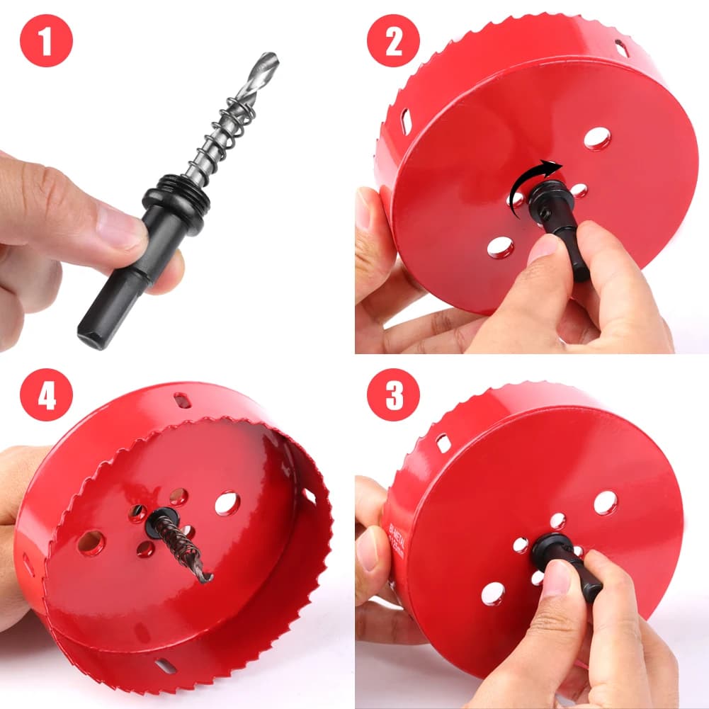 Bi-Metal Hole Saw | 15-200mm for Metal, Iron, Stainless | HSS Drill Bit Cutter - Thumbnail 3