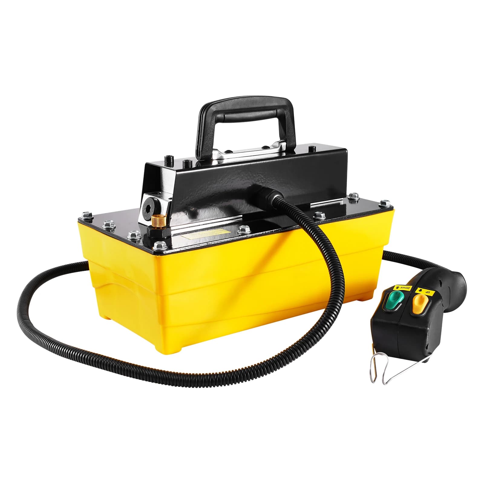 SucceBuy 10,000PSI Air Hydraulic Pump 0.61Gal Reservoir & Remote Control Actuator for Automobile Frame Machine & Hydraulic Press - Thumbnail 2