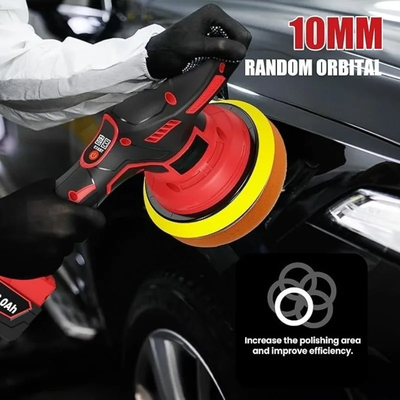 Cordless Car Polisher | 8-Speed Milwaukee Electric | Auto Waxing & Sanding Machine - Thumbnail 6