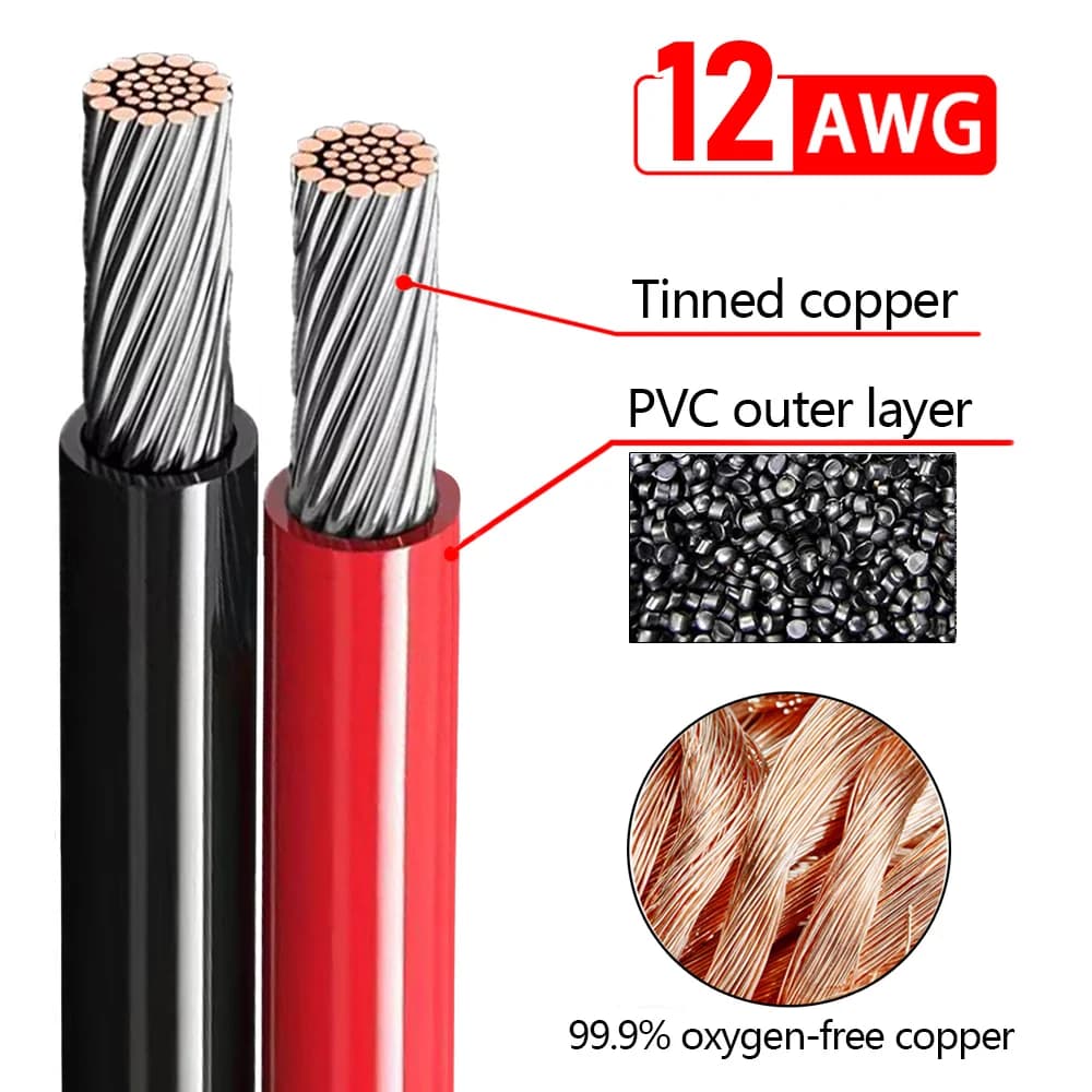 Solar Panel Extension Cable | 4-in-1 Splitter for Energy Storage & Charging | 12AWG Power Cord - Thumbnail 3