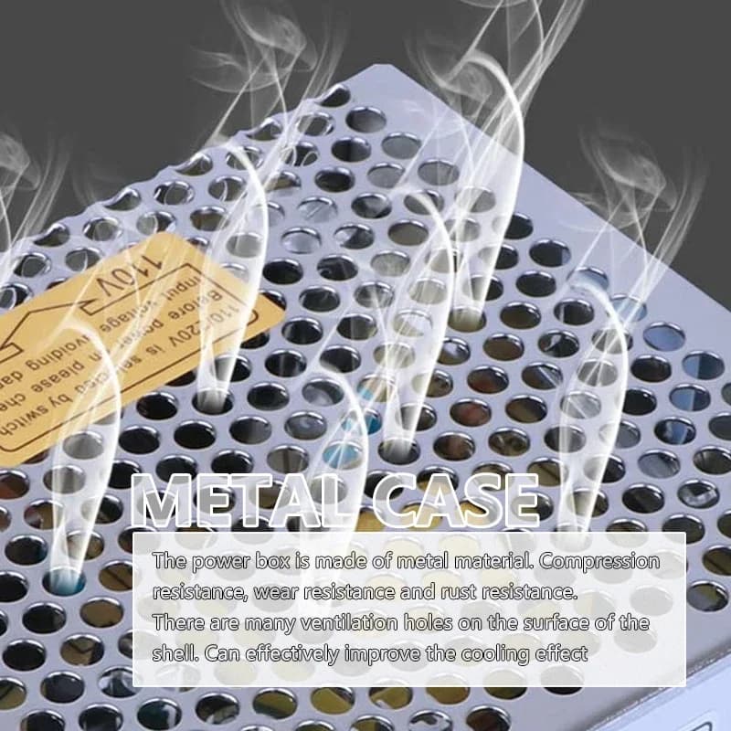 Industrial AC/DC Power Supply | 5V to 48V Output | Aluminum Housing for Reliable Performance - Thumbnail 5
