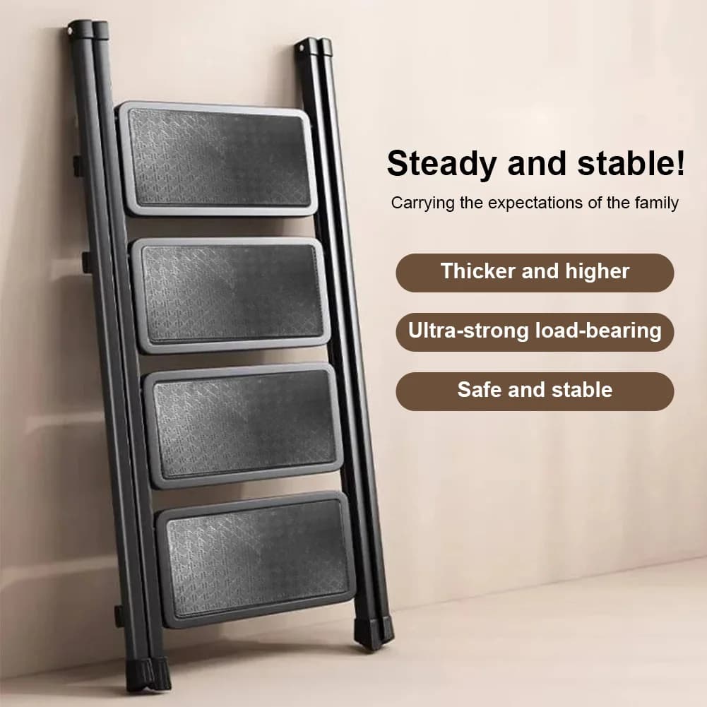 2/3/4 Step Folding Ladder | Heavy-Duty with Wide Anti-Slip Pedal | Multi-Use Hocker for Indoor & Outdoor - Thumbnail 5