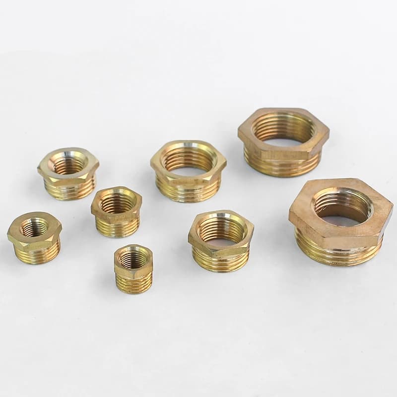 Brass Pipe Reducer Fitting | 1/8 to 3/4 NPT Threaded Adapter for Water & Gas Lines - Thumbnail 4