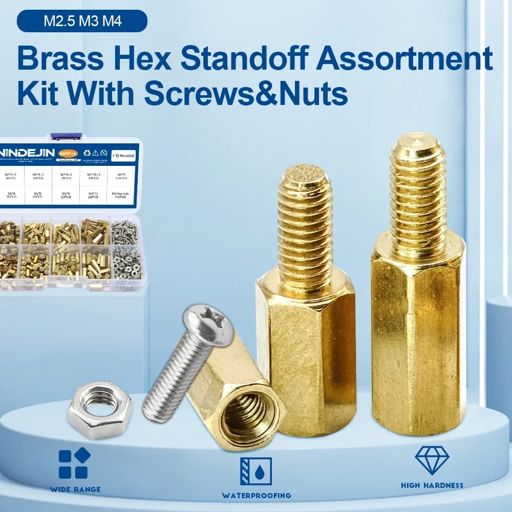 Hex Standoff Assortment Kit | Male Female Spacer Set M2.5-M4 | For PCB & Motherboard Mounting - Thumbnail 2