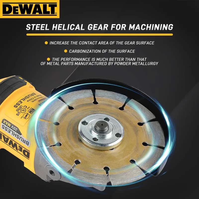 DeWalt DCG414 Brushless Angle Grinder | 125mm Metal & Wood Cutting | Professional Power Tool - Thumbnail 6