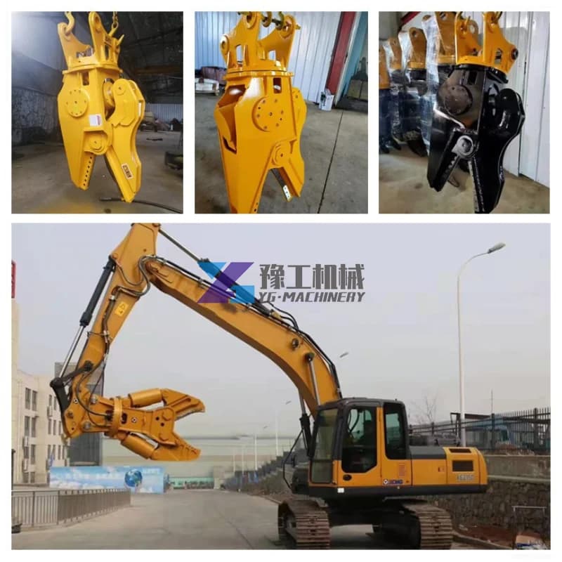 Hydraulic Scrap Shear Attachment | Excavator-Mounted Metal Cutting Tool - Thumbnail 4