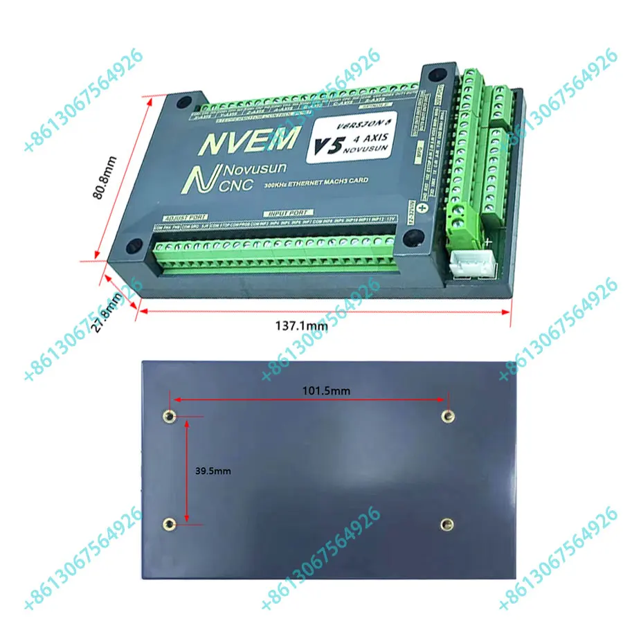 CNC Motion Controller | Mach3-Compatible 6-Axis System with Handwheel & LCD Display - Thumbnail 4