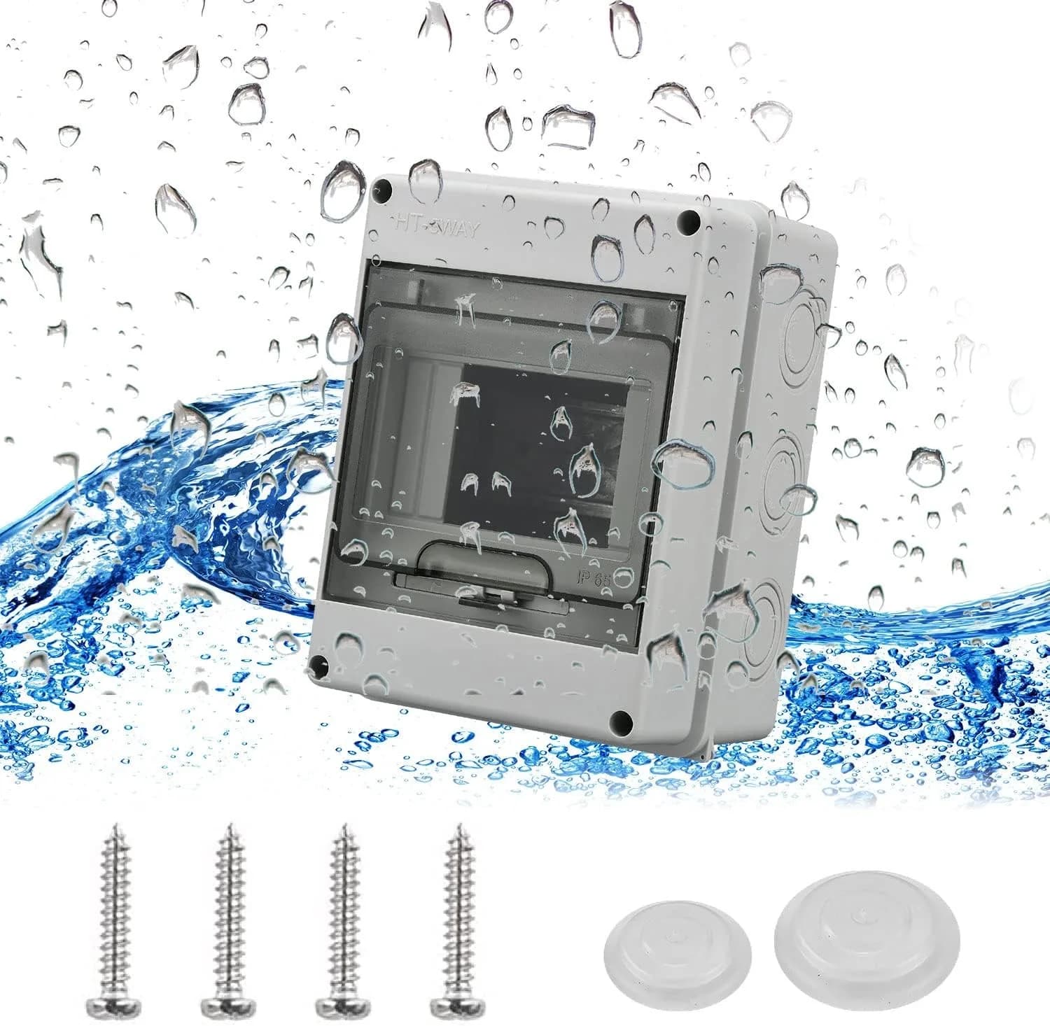 DIN Rail Enclosure | IP65 Rated Wall-Mount Electrical Box | Circuit Breaker Protection - Thumbnail 2