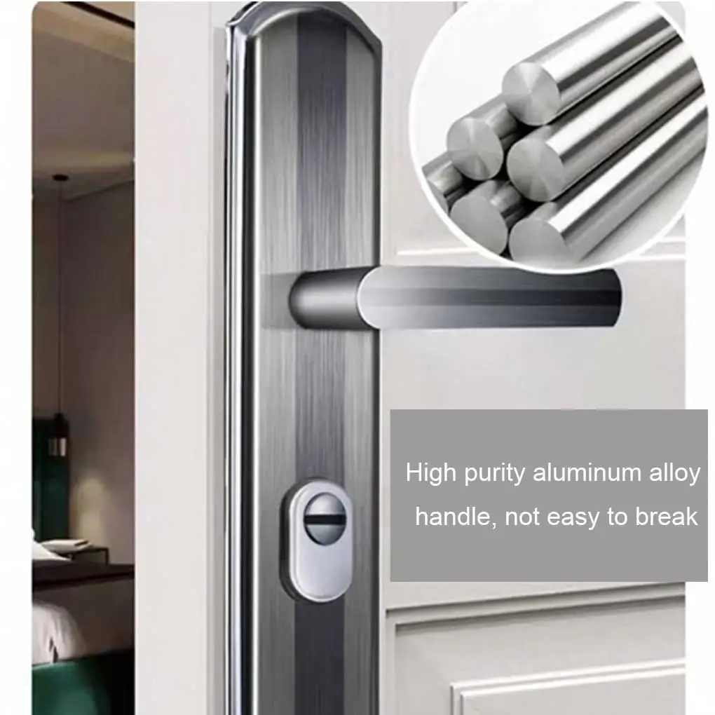 Door Handle Entry Lever | Stainless Steel Lock Panel | 1 Pair for Entry Door - Thumbnail 4