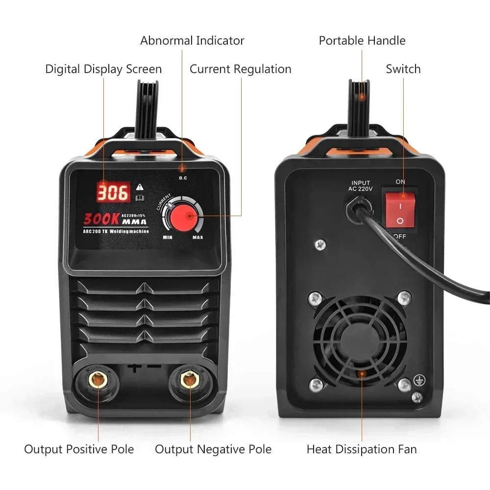 300A MMA Welder | 220V Portable Arc Welding Machine | Compact & Adjustable - Thumbnail 2
