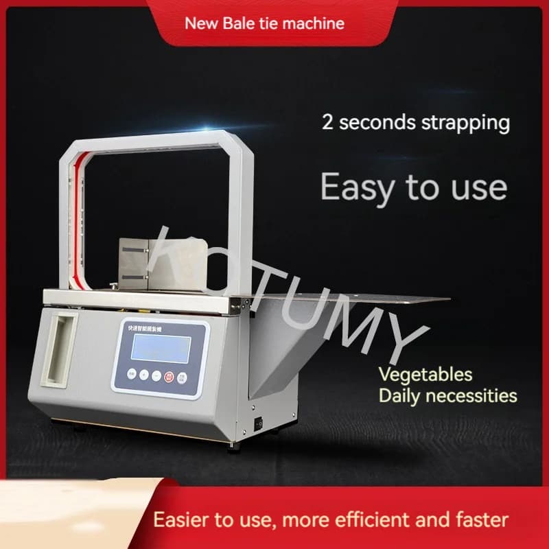 Automatic Strapping Machine | 220V Compact Tying Tool for Fresh Produce & Retail - Thumbnail 2