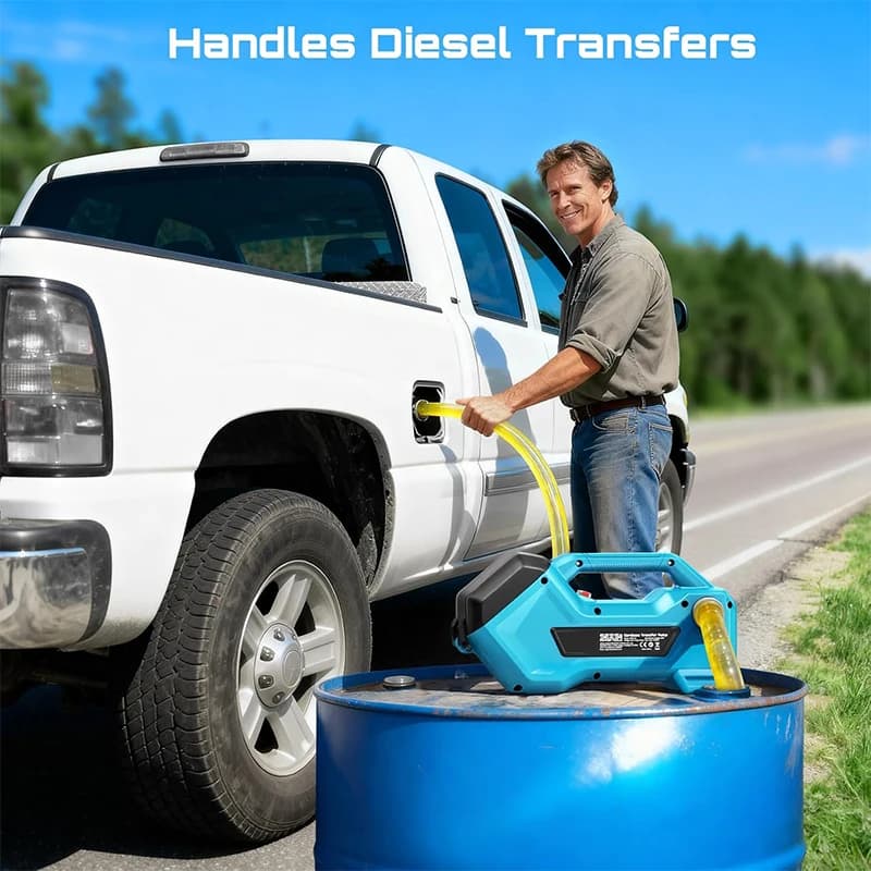 Cordless Utility Transfer Pump | 18V Battery for Water & Diesel | Makita Compatible - Thumbnail 6