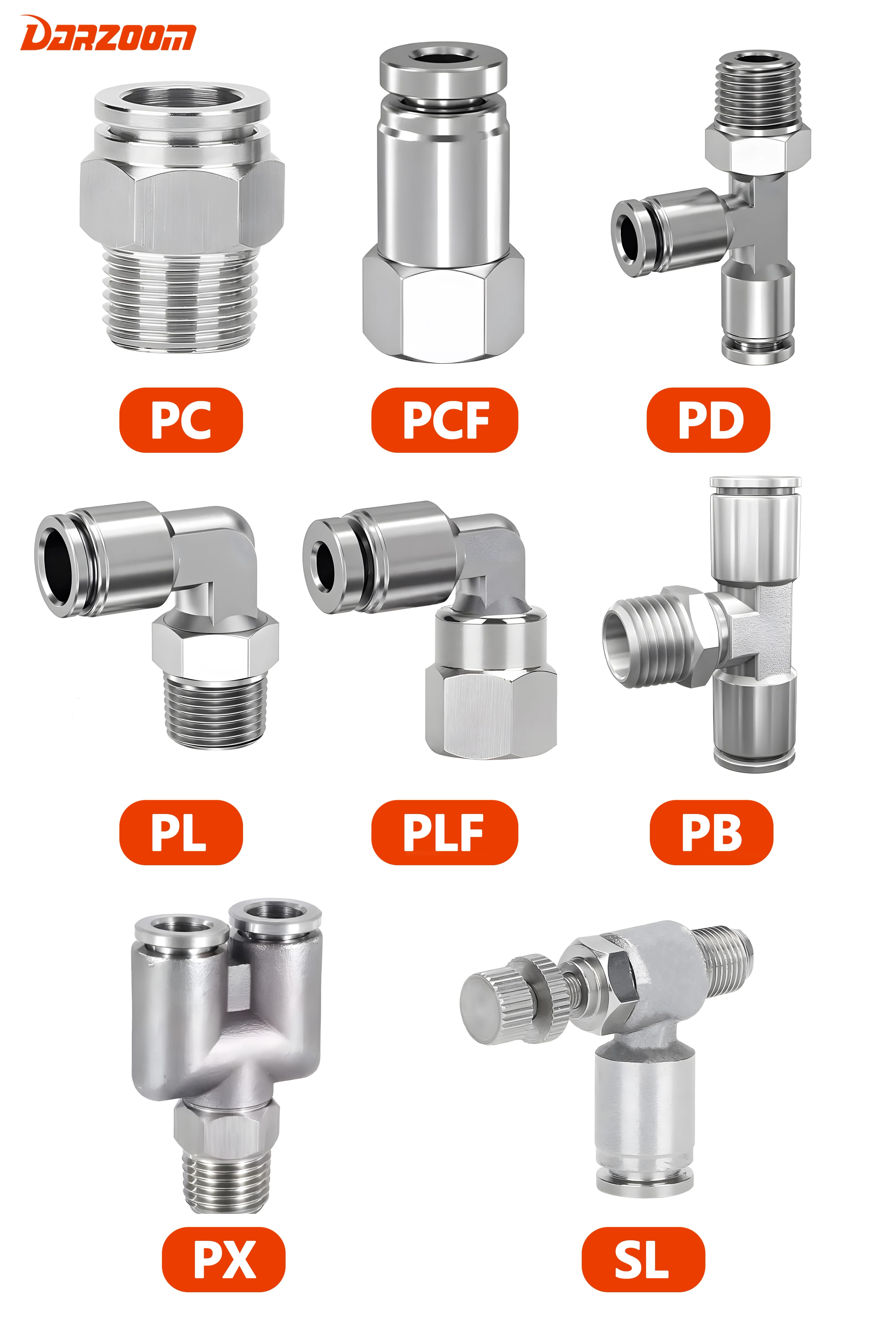 Stainless Steel Quick-Release Air Fittings | 1/8 to 1/2 BSP | High-Pressure Pneumatic Hose Connectors - Thumbnail 4
