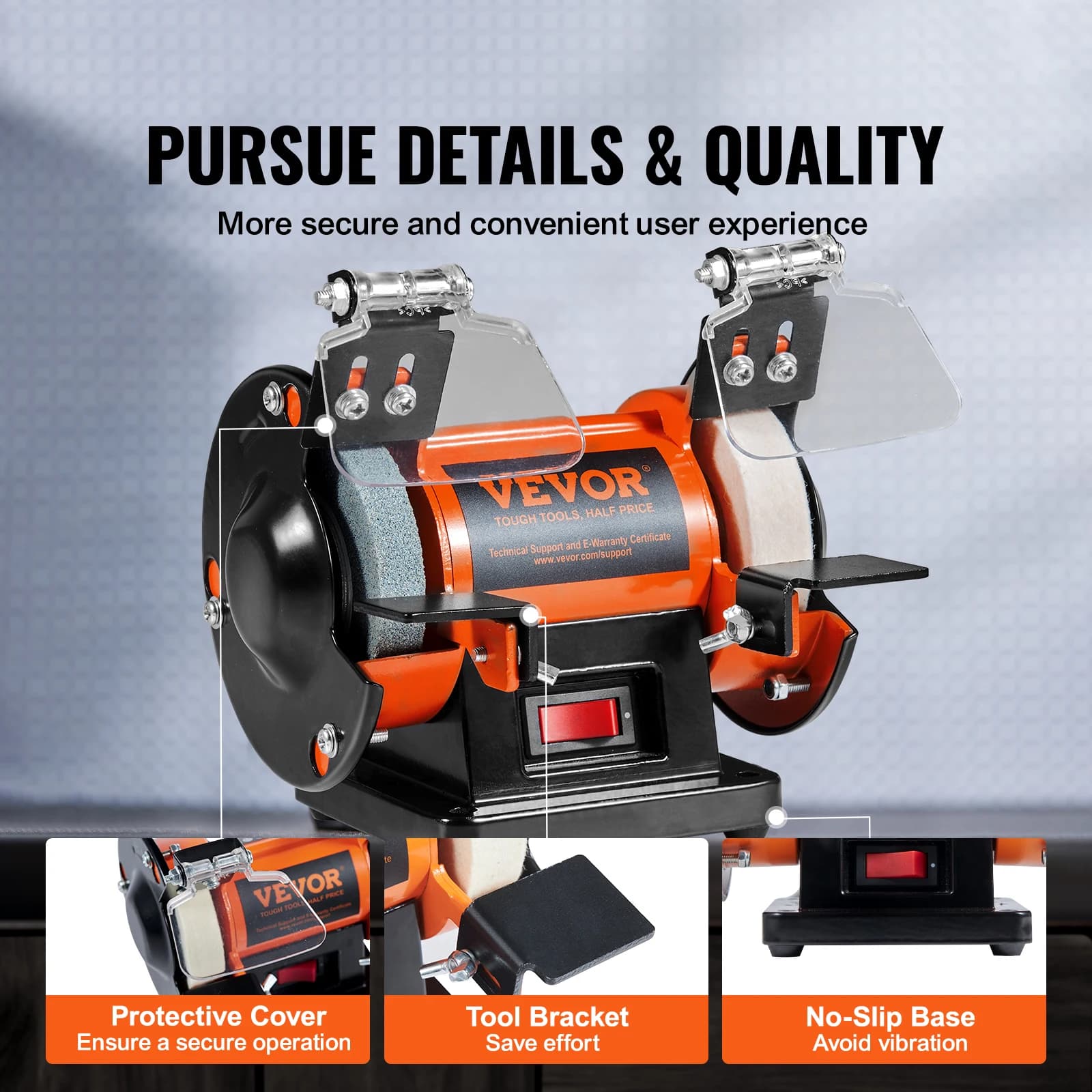 Bench Grinder & Polisher | Brushless Motor | Adjustable Speed for Jewelry & Gemstones - Thumbnail 5