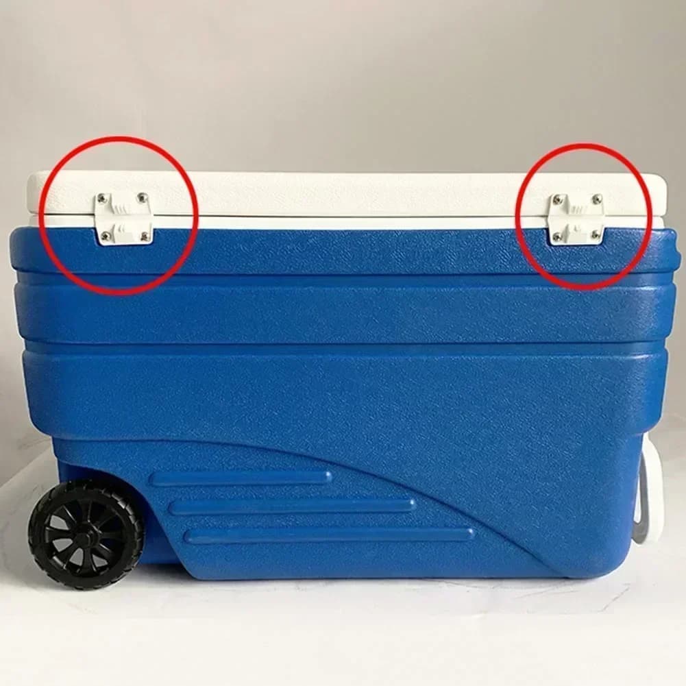 Replacement hinge kit for Coleman coolers includes 2 hinges and 8 screws for easy installation and cooler lid repair.
