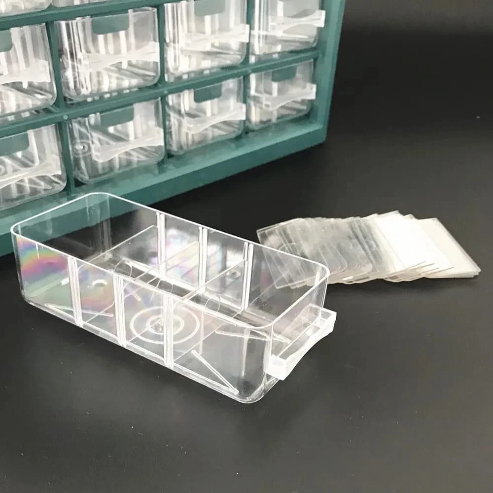Wall-Mounted Parts Storage Box | 25 Multi-Grid Drawer Organizer | Electronic Components & Screw Case - Thumbnail 5